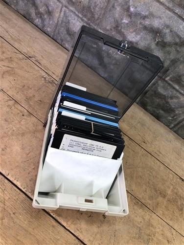 Ham Radio - Lot of 58, 5.25" Floppy Disks w/ Storage Case Ham Radio Packet Software by The Old Grainery (Acco, amateur, box)