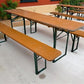 Vintage German Oktoberfest Beer Garden Table & Bench, Wood Outdoor Set B43