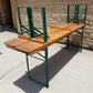 Vintage German Oktoberfest Beer Garden Table & Bench, Wood Outdoor Set B43