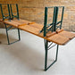 Vintage German Oktoberfest Beer Garden Table & Bench, Wood Outdoor Set B43