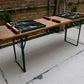Vintage German Oktoberfest Beer Garden Table & Bench, Wood Outdoor Set B43