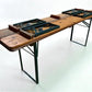 Furniture - Vintage German Oktoberfest Beer Garden Table & Bench, Wood Outdoor Set B44 by The Old Grainery
