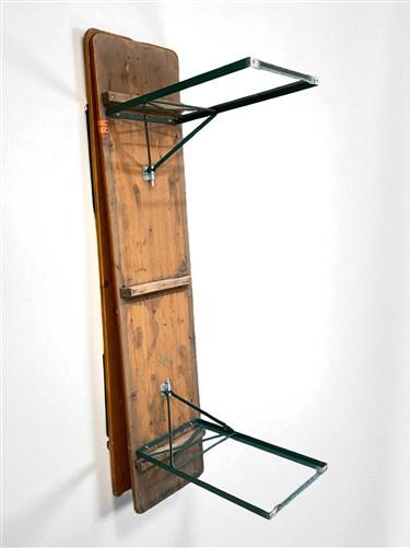 Furniture - Vintage German Oktoberfest Beer Garden Table & Bench, Wood Outdoor Set B44 by The Old Grainery
