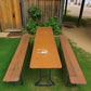 Vintage German Oktoberfest Beer Garden Table & Bench, Wood Outdoor Set B46