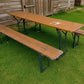 Vintage German Oktoberfest Beer Garden Table & Bench, Wood Outdoor Set B46