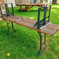 Vintage German Oktoberfest Beer Garden Table & Bench, Wood Outdoor Set B46
