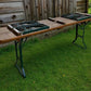 Vintage German Oktoberfest Beer Garden Table & Bench, Wood Outdoor Set B46