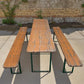Furniture - Vintage German Oktoberfest Beer Garden Table & Bench, Wood Outdoor Set B48 by The Old Grainery