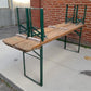 Furniture - Vintage German Oktoberfest Beer Garden Table & Bench, Wood Outdoor Set B48 by The Old Grainery