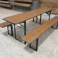 Furniture - Vintage German Oktoberfest Beer Garden Table & Bench, Wood Outdoor Set B49 by The Old Grainery