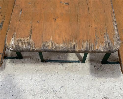 Furniture - Vintage German Oktoberfest Beer Garden Table & Bench, Wood Outdoor Set B49 by The Old Grainery