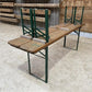 Furniture - Vintage German Oktoberfest Beer Garden Table & Bench, Wood Outdoor Set B49 by The Old Grainery