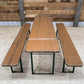 Furniture - Vintage German Oktoberfest Beer Garden Table & Bench, Wood Outdoor Set B50 by The Old Grainery