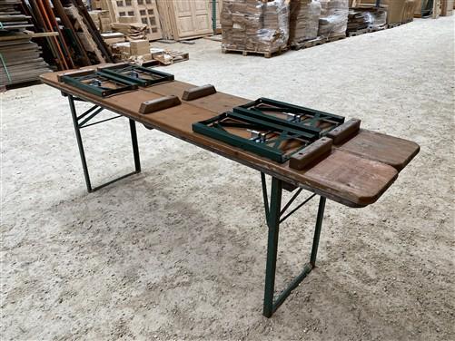 Furniture - Vintage German Oktoberfest Beer Garden Table & Bench, Wood Outdoor Set B50 by The Old Grainery