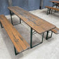 Furniture - Vintage German Oktoberfest Beer Garden Table & Bench, Wood Outdoor Set B55 by The Old Grainery