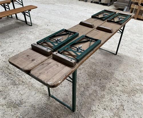 Furniture - Vintage German Oktoberfest Beer Garden Table & Bench, Wood Outdoor Set B55 by The Old Grainery