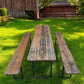 Furniture - Vintage German Oktoberfest Beer Garden Table & Bench, Wood Outdoor Set B53 by The Old Grainery