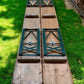 Furniture - Vintage German Oktoberfest Beer Garden Table & Bench, Wood Outdoor Set B53 by The Old Grainery