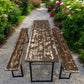 Furniture - Vintage German Oktoberfest Beer Garden Table & Bench, Wood Outdoor Set B54 by The Old Grainery