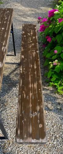 Furniture - Vintage German Oktoberfest Beer Garden Table & Bench, Wood Outdoor Set B54 by The Old Grainery