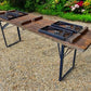 Furniture - Vintage German Oktoberfest Beer Garden Table & Bench, Wood Outdoor Set B54 by The Old Grainery