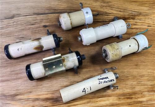 Lot of 6 Vintage 4:1 Ham Radio Antenna Baluns Transformers Coax Feed Line