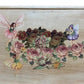 Cream Floral Wooden Bench, Vintage Entryway, Park Bench Church Pew Bench Seating