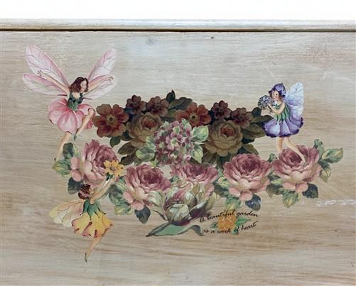 Cream Floral Wooden Bench, Vintage Entryway, Park Bench Church Pew Bench Seating