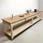 Kitchen Island - 12' Antiqued Kitchen Island with Drawers, Store Counter Display Harvest Table, A by The Old Grainery (bar...