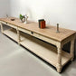 Kitchen Island - 12' Antiqued Kitchen Island with Drawers, Store Counter Display Harvest Table, A by The Old Grainery (bar...