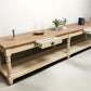 Kitchen Island - 12' Antiqued Kitchen Island with Drawers, Store Counter Display Harvest Table, A by The Old Grainery (bar...