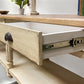 Kitchen Island - 12' Antiqued Kitchen Island with Drawers, Store Counter Display Harvest Table, A by The Old Grainery (bar...