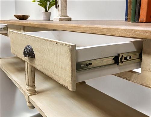 Kitchen Island - 12' Antiqued Kitchen Island with Drawers, Store Counter Display Harvest Table, A by The Old Grainery (bar...
