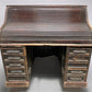 Roll Top Desk - 4'6" Walnut Roll Top Desk with Tambour Door, Wooden Office Desk, Vintage Desk by The Old Grainery (double...