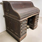 Roll Top Desk - 4'6" Walnut Roll Top Desk with Tambour Door, Wooden Office Desk, Vintage Desk by The Old Grainery (double...