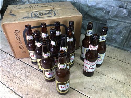 Collectible beer bottles - Stag Brown Beer Bottles, Original Box, Belleville Illinois, Beer Breweriana, by The Old Grainer...