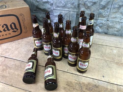 Collectible beer bottles - Stag Brown Beer Bottles, Original Box, Belleville Illinois, Beer Breweriana, by The Old Grainer...