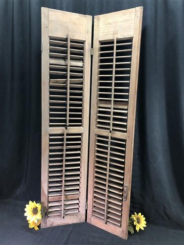 Shutter - Wooden Window Shutter, Victorian Window Louver, Architectural Salvage B48, by The Old Grainery (44 inch tall, Br...