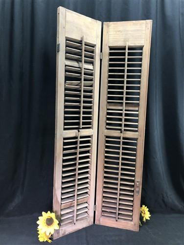 Shutter - Wooden Window Shutter, Victorian Window Louver, Architectural Salvage B48, by The Old Grainery (44 inch tall, Br...