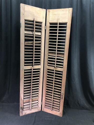 Shutter - Wooden Window Shutter, Victorian Window Louver, Architectural Salvage B48, by The Old Grainery (44 inch tall, Br...