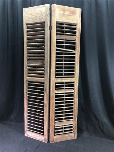 Shutter - Wooden Window Shutter, Victorian Window Louver, Architectural Salvage B48, by The Old Grainery (44 inch tall, Br...