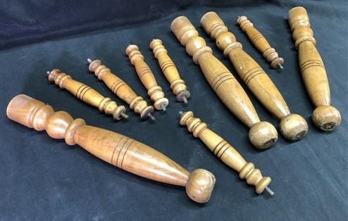 10 Wood Spindles, Architectural Salvage Fretwork, Furniture Trim, Vintage U,