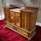 Sideboard - Marble Top Sideboard Cabinet, Vintage Cocktail Bar, Home Bar Counter Table by The Old Grainery (buffet cabinet...