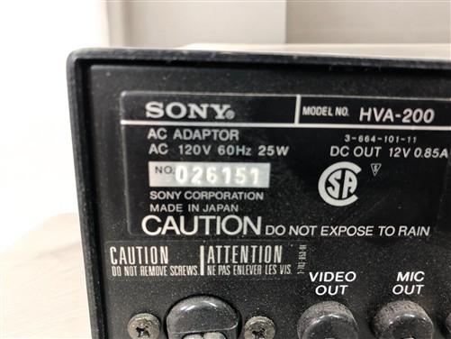 Sony HVA-200 AC Adaptor Power Supply for Video Camera, NO 026151