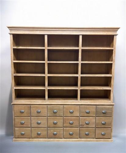 apothecary - Rustic Apothecary Cabinet, Farmhouse Bookcase, Pharmacy Display Hutch, Backbar by The Old Grainery (antique c...