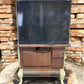Wood Burning Stove - Monogram Stove, Vintage Wood/Coal Burning Stove, Cream & Sage Enamel, Cast Iron by The Old Grainery (...