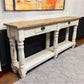 Tables - 72" White Sofa Table with Drawers, Coffee Table, End Table, Entryway, Console, A by The Old Grainery (Bi Level, c...