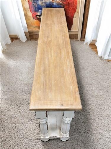 Tables - 72" White Sofa Table with Drawers, Coffee Table, End Table, Entryway, Console, A by The Old Grainery (Bi Level, c...