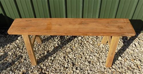 Village Natural Wood Bench, Indoor Entryway Bench, Rustic Farmhouse Decor B,