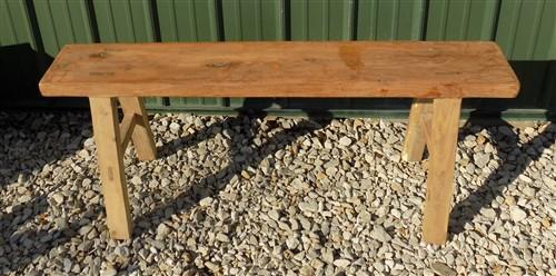 Village Natural Wood Bench, Indoor Entryway Bench, Rustic Farmhouse Decor B,